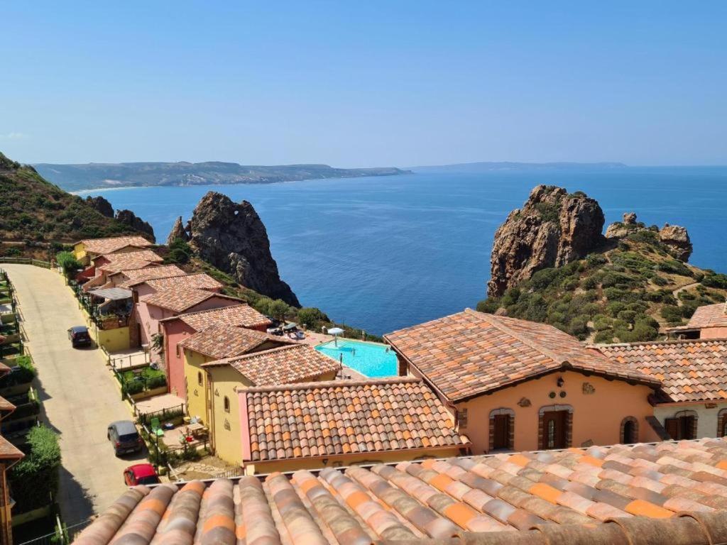 Villa L'Estasi Tanca Piras A Bordo Piscina Con Vista Mare Nebida Exterior foto