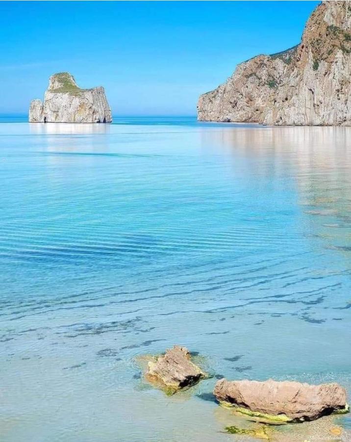 Villa L'Estasi Tanca Piras A Bordo Piscina Con Vista Mare Nebida Exterior foto